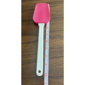 Sturdy Spatula Scraper Stirrer In Pink And White 10.25” Bakercore Cookcore